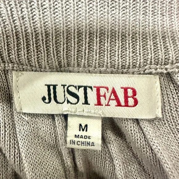 JustFab Light Gray A-Line Pleated Knit Skirt Size M - Picture 6 of 7